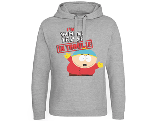 SOUTH PARK im white trash in trouble heather grey HSWEAT