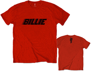 BILLIE EILISH racer logo and blohsh bp/red TS