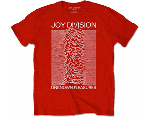 JOY DIVISION unknown pleasures white on red/red TS
