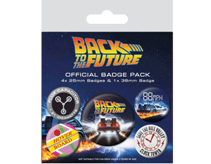 BACK TO THE FUTURE delorean BADGE PACK
