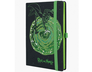 RICK AND MORTY portals green a5 premium NOTEBOOK