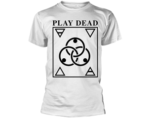 PLAY DEAD logo/white TS