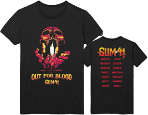 SUM 41 out for blood back print TS