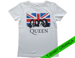 QUEEN vintage union jack/white YOUTH TS
