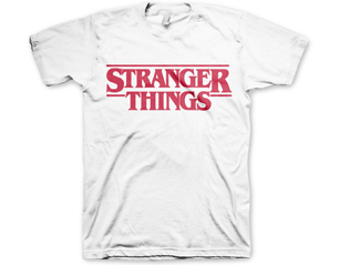STRANGER THINGS logo/white TS