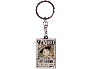 ONE PIECE wanted luffy metal KEYCHAIN