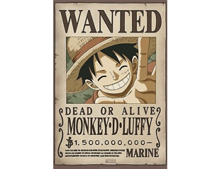 ONE PIECE wanted luffy new 2 POSTER