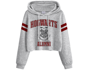 HARRY POTTER hogwarts alumni cropped skinny/heather grey SWEATSHIRT