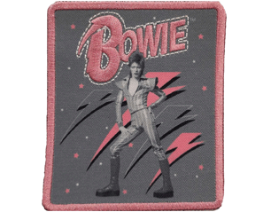 DAVID BOWIE pink flash woven logo WPATCH