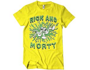 RICK AND MORTY splash/yellow TSHIRT