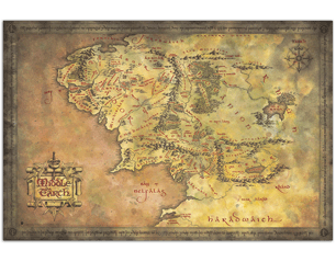 LORD OF THE RINGS map gpe5632 POSTER