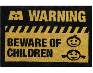 MONSTER INC beware of children DOORMAT