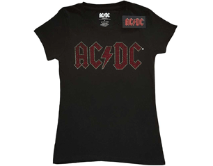 AC/DC full colour logo diamante skinny TS