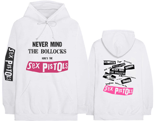 SEX PISTOLS never mind the bollocks sleeve and bp/white HOODIE