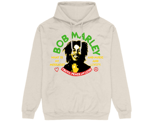 BOB MARLEY truth peace and love/off white HOODIE