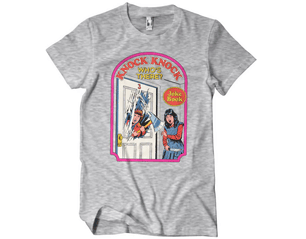 STEVEN RHODES knock knock whos there/heather grey TSHIRT