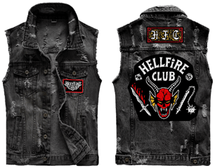 STRANGER THINGS hellfire club denim vest COLETE