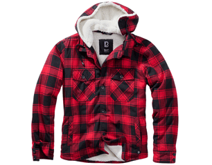 BRANDIT lumberjacket hooded red-black 3172.183 JACKET