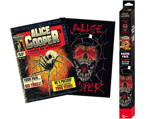 ALICE COOPER tales of horror + skull set of 2 POSTERS