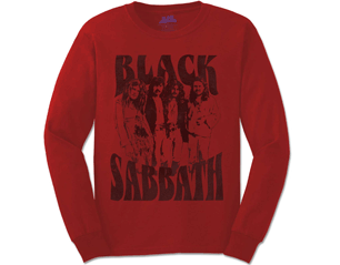 BLACK SABBATH band and logo/red LONGSLEEVE