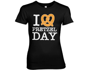 OFFICE i love pretzel day skinny TSHIRT
