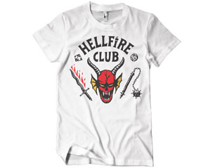 STRANGER THINGS hellfire club/white TSHIRT