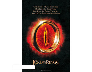 LORD OF THE RINGS the one ring POSTER