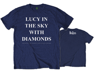 BEATLES lucy in the sky with diamonds navy blue TS