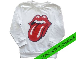 ROLLING STONES classic tongue/white YOUTH LONGSLEEVE