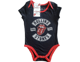 ROLLING STONES us tour 1978 red and black BABYGROW