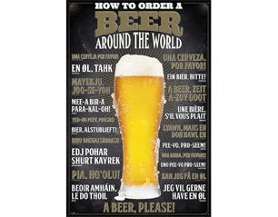 FUNNY SHIRTS how to order a beer gpe5132 POSTER