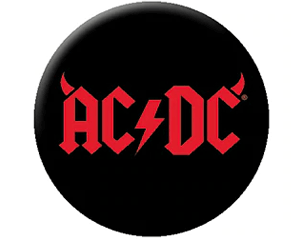 AC/DC horns logo BUTTON BADGE