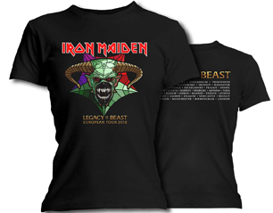 IRON MAIDEN legacy of the beast tour skinny TS