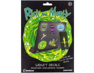 RICK AND MORTY rick and morty glow in the dark gadget decals STICKERS