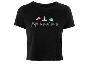 FRIENDS icons CROP TOP TS