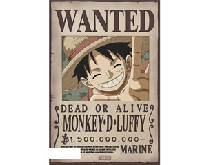 ONE PIECE wanted luffy MINI POSTER