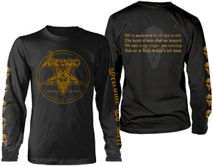 VENOM welcome to hell gold bp LONGSLEEVE