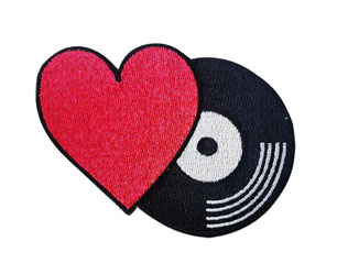 VINYL heart and record PATCH