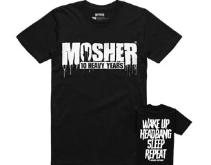 MOSHER mantra 10 years BLACK TSHIRT