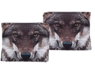 WOLVES portrait of a wolf WALLET