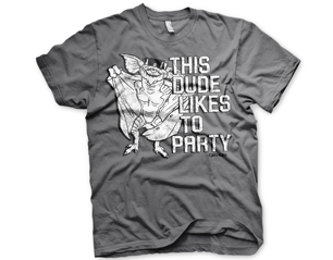 GREMLINS this dude likes to party/dark grey TS