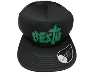 BESTA green logo TRUCKER BLACK CAP